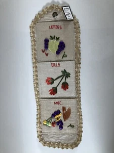 YDC York PA Philippines 1992 Straw Woven Vintage Mail Holder Letters Bills Misc - Picture 1 of 12
