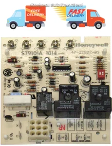 Tablero de control del ventilador del horno Rheem Ruud Weather King Honeywell ST9101A 1014 FABRICANTE DE EQUIPOS ORIGINALES - Imagen 1 de 2