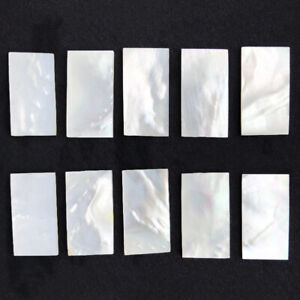 10x Mother Of Pearl MOP Shell 36x19x2mm Slice Inlay Guitar Luthier Rectangle