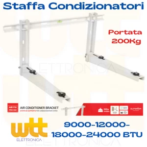 Staffa a Muro Per Condizionatore Climatizzatore Max 200 Kg - Foto 1 di 4