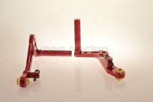 Kart Pedalset (Bremspedal & Gaspedal), Pedal, Pedale Aluminium, rot eloxiert