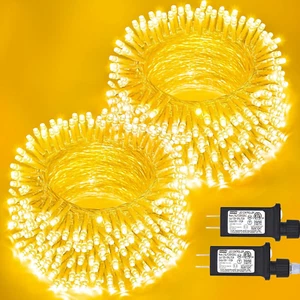 Warm White Christmas Lights, Total 132Ft 400 LED Christmas String Lights Indoor - Picture 1 of 7