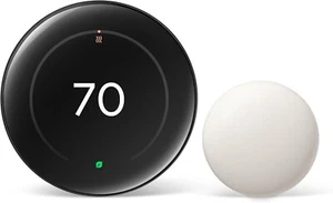 Google Nest Learning Thermostat 4th Gen Polished Obsidian New!!! - Picture 1 of 9