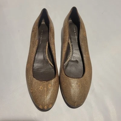 Elie Tahari Mujer TALLA 37.5 Estados Unidos Talla 7.5 Piel de Serpiente Punta Cerrada Tacones Plataforma Foto 1 de 4