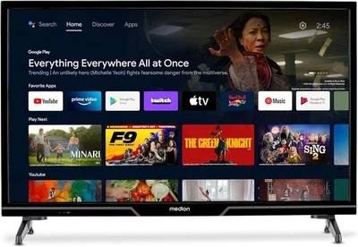 MEDION MD29240 P12431 HD Fernseher 59,8 cm/24" Zoll Smart Tv Android HDR PVR WLA - Bild 1 von 4