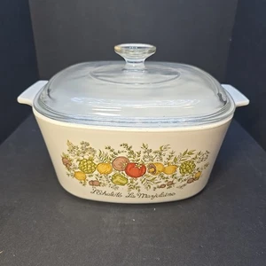 Vintage Spice of Life Corning Ware A-3-B, 3 Liter QT Casserole Pyrex A-9-C Lid - Picture 1 of 12