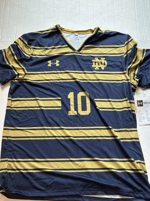 2022 NWT Under Armour Notre Dame Sample Soccer Jersey Armourfuse Large - Изображение 1 из 4