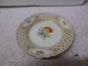 Meissen Blumen Gold 1x Durchbruch-Teller 15cm 1. Wahl 25268 - Bild 1 von 11