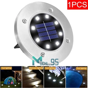 1PCS LED Solar Power Buried Light Under Ground Lamp Outdoor Way Garden Deck Lamp - Picture 1 of 16