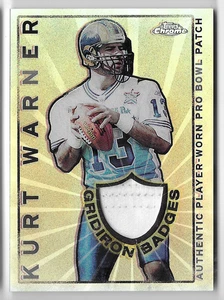 KURT WARNER 2002 TOPPS CHROME PRO BOWL GRIDIRON PATCH CARD #68/200! - Picture 1 of 1
