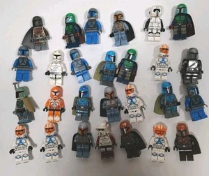 LEGO Minifigures Lot of 27 Star Wars Figures Clone Troopers, Mandalorian, Boba - Picture 1 of 19