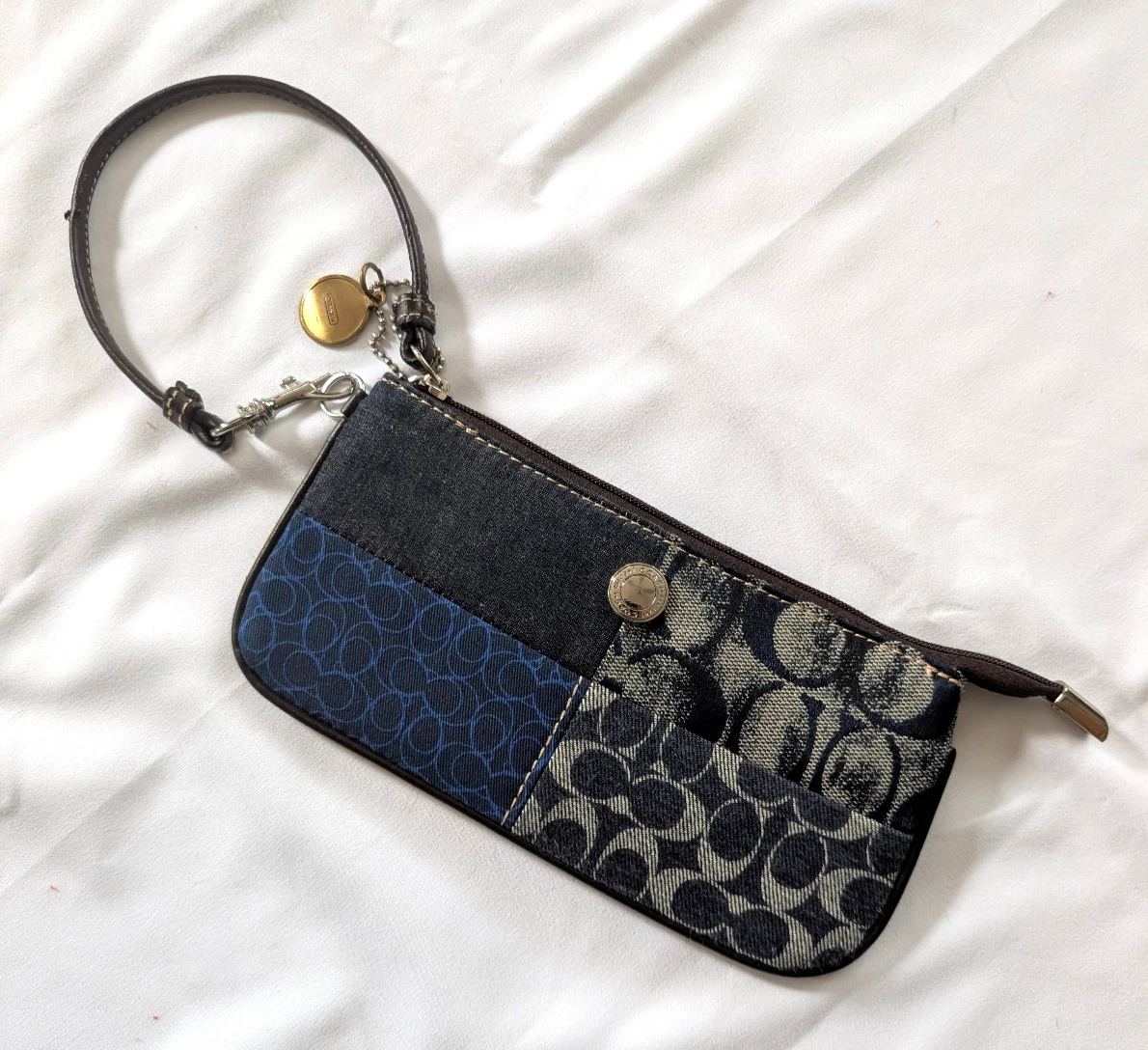 Coach Patchwork Zip Denim Exterior Bags & Handbags for Women for