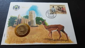GABUN NUMISBRIEF VON 1990 SIEHE 4x FOTO - Bild 1 von 4