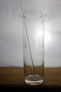 Martini Krug ohne Griff MCM Kreuzschliff Kristall 9 3/8" mit Rührer klar - Bild 1 von 6