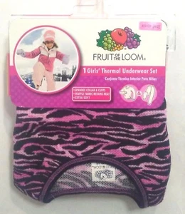 Fruit of the Loom Niñas Ropa Interior Térmica Set Camisa Pantalones XS 4/5 Nuevo con etiquetas Rosa Negro - Imagen 1 de 4