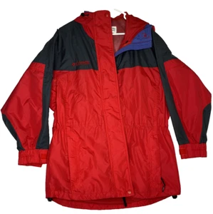 Columbia VTG 90s Color Block Double Whammy Women's Sz Small Red Ski Jacket Shell - Picture 1 of 8