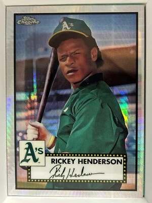 RICKEY HENDERSON 2021 TOPPS CHROME PLATINUM PRISM REFRACTOR - Image 1 of 2