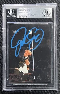 MANKIND MICK FOLEY SIGNED 2000 COMIC IMAGES NO MERCY #78 CARD BECKETT 715 - Picture 1 of 2
