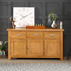 Cheshire Oak Large 3 Drawer 3 Door Sideboard - Dining Room Furniture - AD37