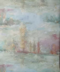 Seabrook Wallpaper French Impressionist Tree Line Watercolor 60 Sq Ft FI70814 - Picture 1 of 10