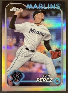 2024 Topps Chrome Refractor Eury Perez #6 - Imagen 1 de 2