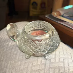 Avon Turtle Candle Holder Or Small Trinket Bowl, Vintage, Diamond Pattern, - Picture 1 of 6