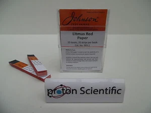 Red Litmus Paper Johnson Brand Indicator Test Paper 10 Books 200 Strips - Picture 1 of 1