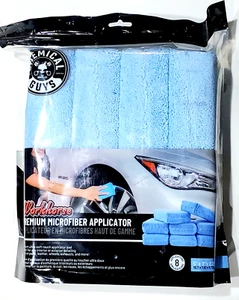 Chemical Guys Workhorse Premium Microfiber Apicator 8 Count Blue Ultra Soft Car - Picture 1 of 1