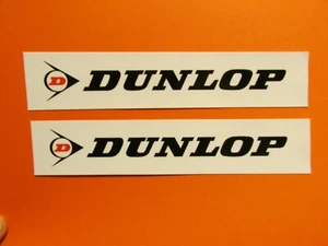 Two White Dunlop Tires Racing Decals Stickers Graphic MXGP Motocross FIM - Picture 1 of 3