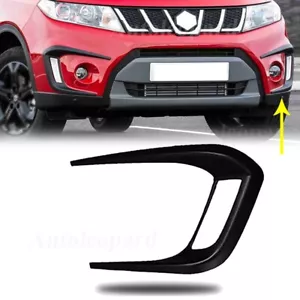 Front Left Matte Black Car Front Fog Light Cover Trim For Suzuki Vitara 2016-20 - Picture 1 of 5