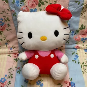 VINTAGE 2010 TY BEANIE HELLO KITTY SANRIO SOT PLUSH TOY APPROX 11" SITTING - Picture 1 of 6
