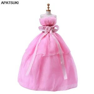 Pink Bowknot Doll Dress Dolls Clothes For 11.5" Doll Outfits Princess Gown Toys - Picture 1 of 2