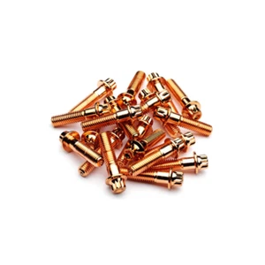 M8 32mm Rose Gold 3PC Wheel Split Rim Assembly Bolts Rotiform WCI Work Wheels - Foto 1 di 15