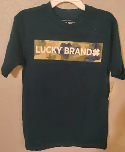 lucky brand The Original Shirt Majolica Blue Boys Size 10/12 - Picture 1 of 4