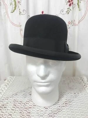 Antigo Chapéu Boliche ROGERS PEET DOBBS Derby Feltro de Lã Chapeleiros Callas, CT Masculino Pequeno - Imagem 1 de 4