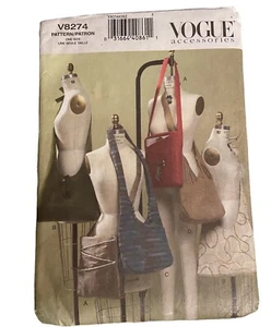 Vogue Patterns Accessories PURSE / HANDBAG Sewing Instructions & Patterns V8274 - Picture 1 of 2
