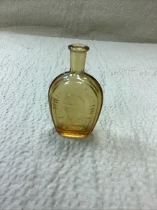Vintage Miniatur Wheaton Braunglas Flasche 3"Benjamin Franklin - Bild 1 von 4