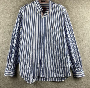 Paul & Shark 45 (XXL) Yachting Shirt Button Down Blue Stripe LSleeve - Picture 1 of 6