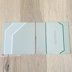 Lego 2 Pieces 10”x10” Road Base Plates For Set 6386 & 6378 Legoland Town System - Picture 1 of 6