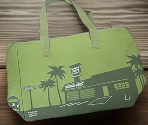 Trader Joe's große isolierte wiederverwendbare Beuteltasche Einkaufstasche olivgrün - Bild 1 von 5