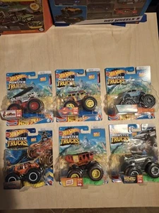 Hot Wheels Monster Trucks Treasure Hunts 2022 & Mainlines Mixed Lot Of 6 - Picture 1 of 8