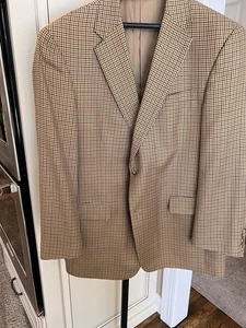 HART SCHAFFNER MARX 1867 Herren 44R braun kariert Blazer Sport Mantel Jacke LOrd - Bild 1 von 9