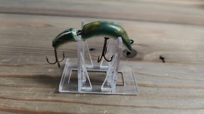 VTg Kautzky Lazy Flex Ike Green 2.75" Wooden Jointed Crankbait Fishing Lure - Image 1 of 4