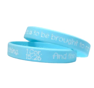 2x Pulsera Bíblica El Último Enemigo Muerte Traída a Nada 1 Corintios 15:26 B - Imagen 1 de 2
