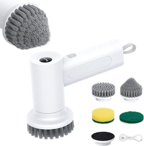 Electric Spin Scrubber, Cordless Power Scrubber with 4 Heads, Portable Handheld - Picture 1 of 12