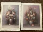 Two Silk Prints,  Ribbon Embroidery Floral by Judith & Kathryn, Flowers, Beading