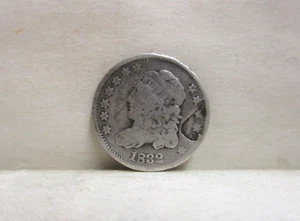 Error 1832 United States Bust 1/2 Half Dime Vintage Silver US Coin Planchet Peel - Picture 1 of 8