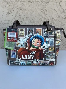 Betty Boop Women Purse Vintage Postage Stamps Tote Bag New - Picture 1 of 11