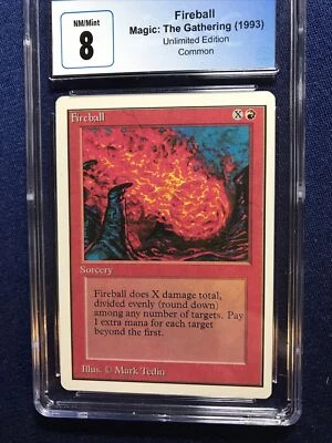 MTG Unlimited Fireball CGC 8 NM/Mint 1993 - Image 1 of 2