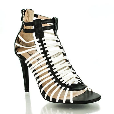 Nuevo en caja Vestido Wild Rose Jessie03 Peep Toe Tirantes Enjaulado Dos Tonos Tacón de Aguja Arena Foto 1 de 4